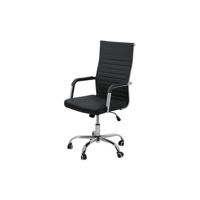 Scaun directorial off 319, ergonomic, piele ecologica, mecanism balans, baza cromata, 110 kg drm3352