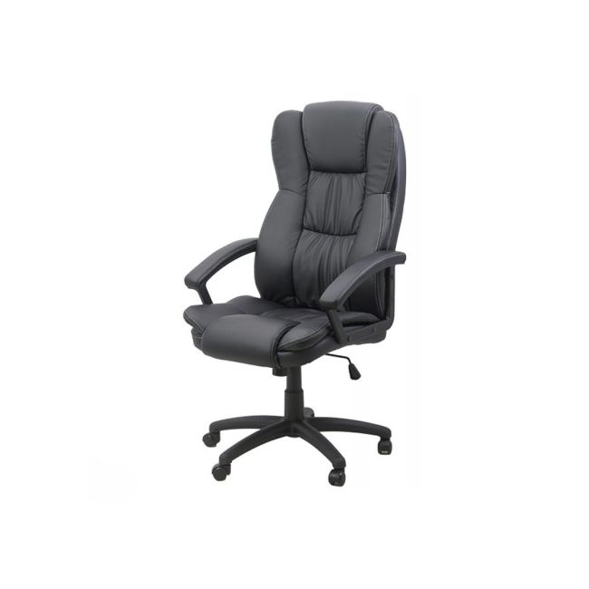 Scaun directorial off 510, mecanism de balans, piele ecologica, pivotant, inaltime reglabila, roti gumate, 100 kg drm4763