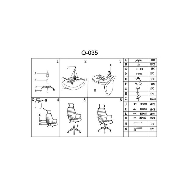 Scaun directorial sl q035 gri - alb drm4720