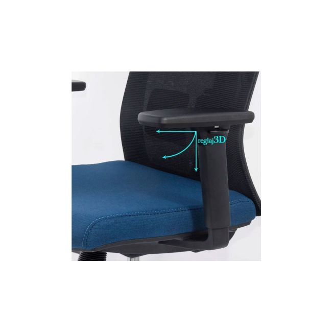 Scaun ergonomic syyt 9501, mesh, suport lombar si tetiera reglabila, sistem inclinare, cotiere ajustabile, 120 kg drm9648