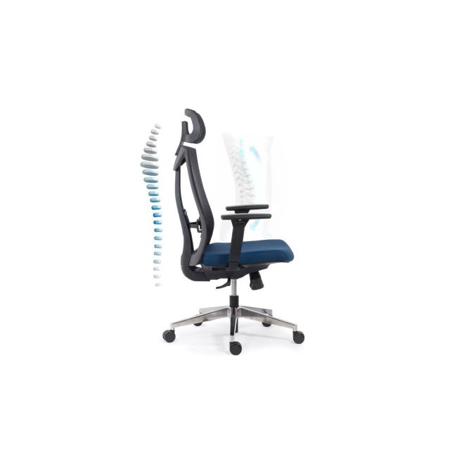 Scaun ergonomic syyt 9501, mesh, suport lombar si tetiera reglabila, sistem inclinare, cotiere ajustabile, 120 kg drm9648