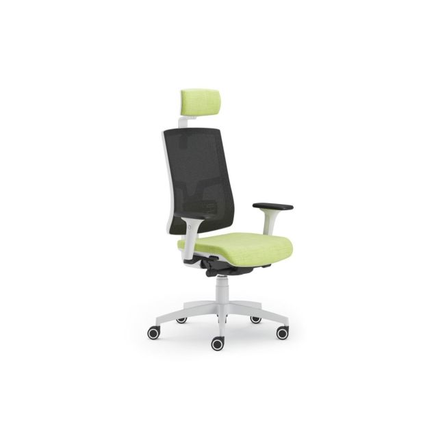 Scaun ergonomic cu tetiera pure alb mesh pdh drm9652