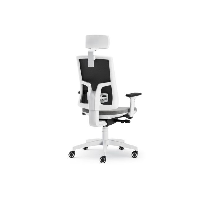 Scaun ergonomic cu tetiera pure alb mesh pdh drm9652