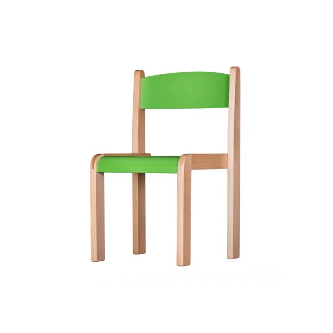 Scaun lemn gradinita bambi, h31, verde drm10077