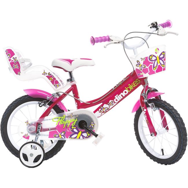 Bicicleta copii dino bikes 14' flappy fuchsia hubdb-146r-02-fu