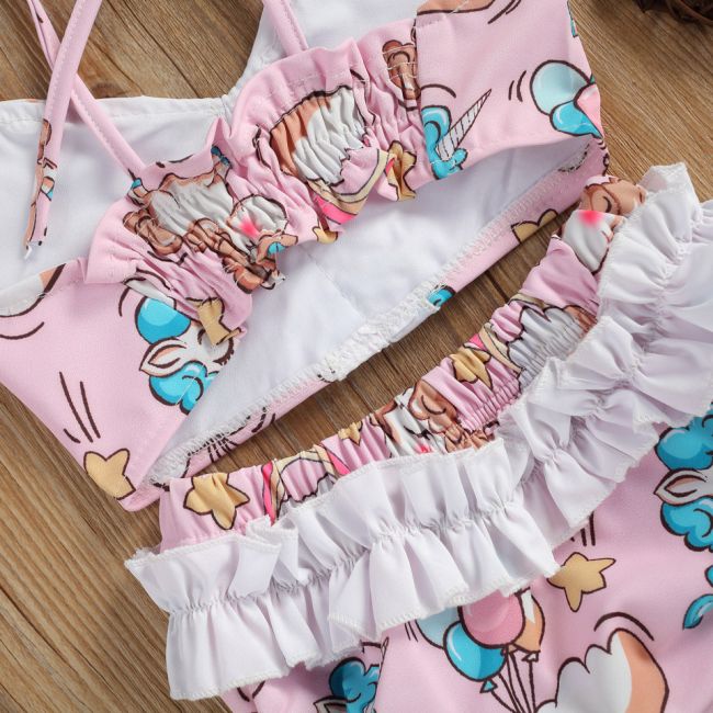 Costum de baie Unicorni din 2 piese (Marime: 100) JEM47c