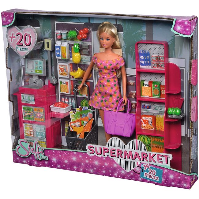 Papusa simba steffi love supermarket 29 cm cu accesorii hubs105733613