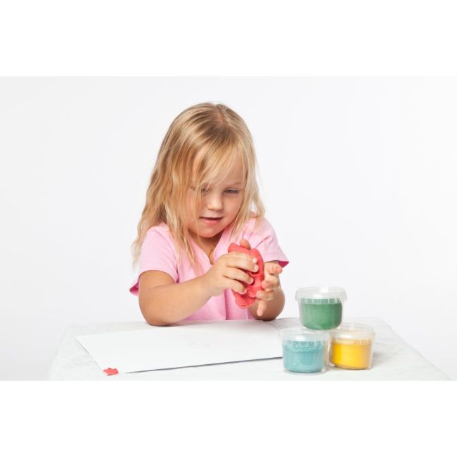 Set Plastilina organica, pentru copii, 2 ani+, la tub, 4 culori, moale, nelipicioasa, usor de modelat, Grunspecht 680-00
