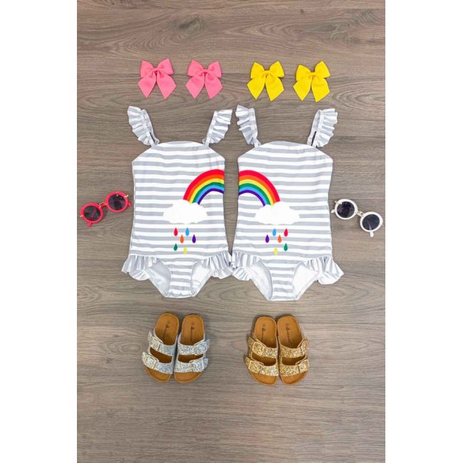 Costum de baie - Curcubeu - gemene (Marime: 110) JEMdrl47d25