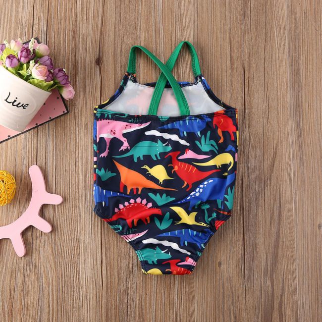 Costum de baie Dinozauri colorati (Marime: 80) JEMdrl47b2o2