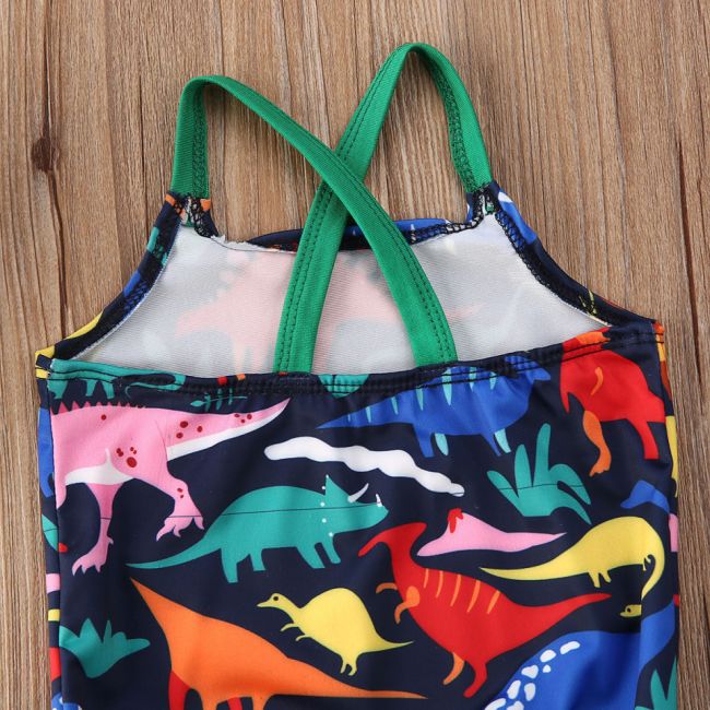 Costum de baie Dinozauri colorati (Marime: 80) JEMdrl47b2o2