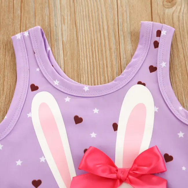 Costum de baie Iepuri cu fundita (Culoare: Burgundiu, Marime: 100) JEMdrl47b2p11