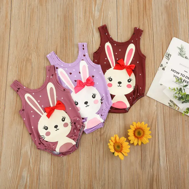 Costum de baie Iepuri cu fundita (Culoare: Burgundiu, Marime: 70) JEMdrl47b2p2