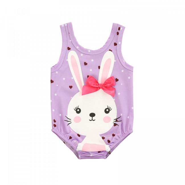 Costum de baie Iepuri cu fundita (Culoare: Maro, Marime: 100) JEMdrl47b102p