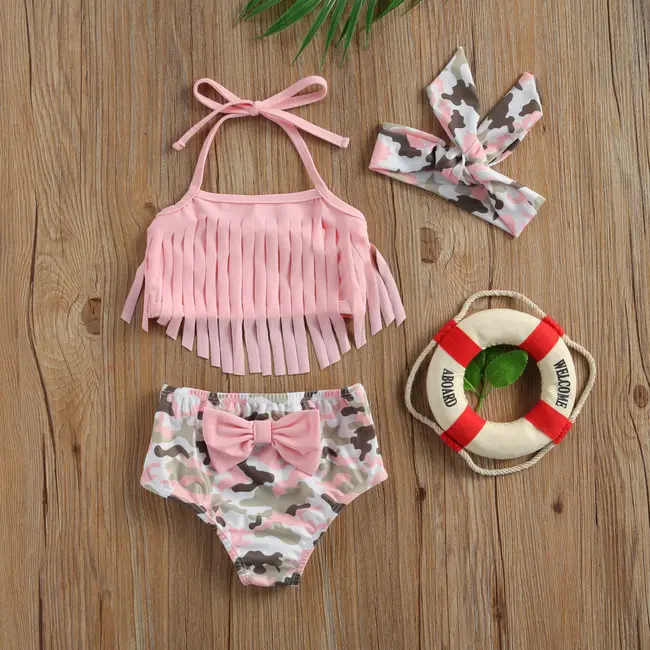 Costum de baie cu franjuri din 3 piese (Model: Sirena, Marime: 100) JEMdrl47b10