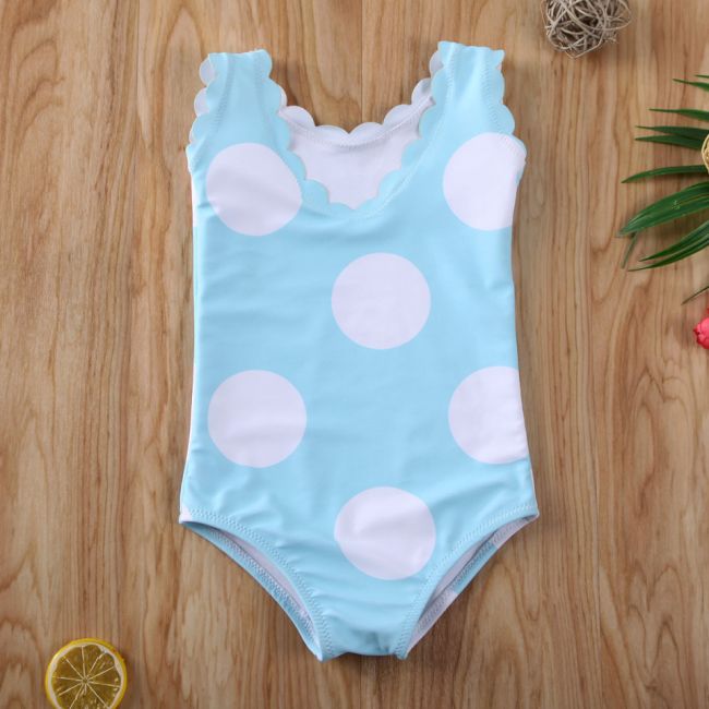 Costum de baie cu buline mari (Culoare: Bleu, Marime: 110) JEMdrl47b2v8