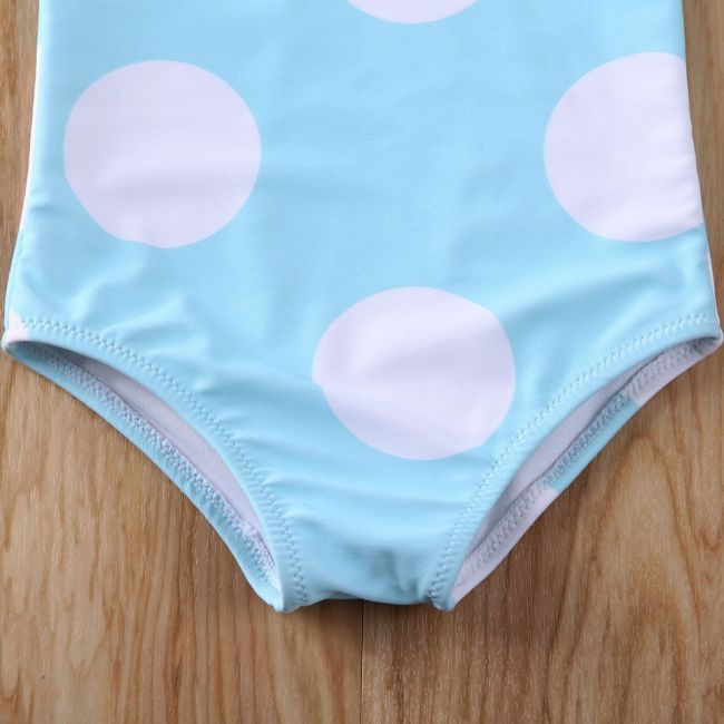Costum de baie cu buline mari (Culoare: Bleu, Marime: 120) JEMdrl47b2v10