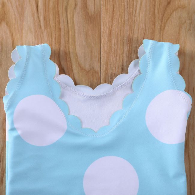 Costum de baie cu buline mari (Culoare: Bleu, Marime: 120) JEMdrl47b2v10