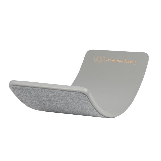Balance Board - Placa De Echilibru Din Lemn Gri Pentru Copii Cu Fetru Presat Gri, Meowbaby Pjbbb006sie