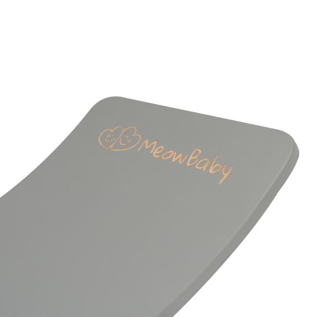 Balance Board - Placa De Echilibru Din Lemn Gri Pentru Copii Cu Fetru Presat Gri, Meowbaby Pjbbb006sie