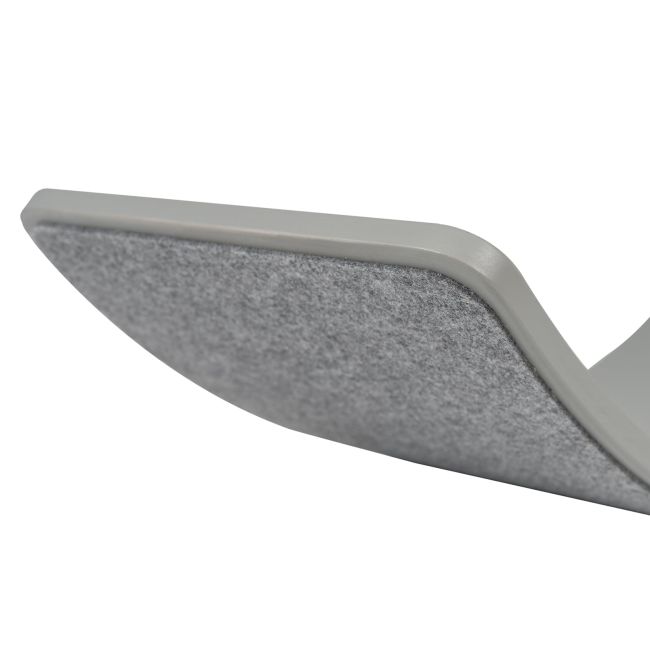 Balance Board - Placa De Echilibru Din Lemn Gri Pentru Copii Cu Fetru Presat Gri, Meowbaby Pjbbb006sie