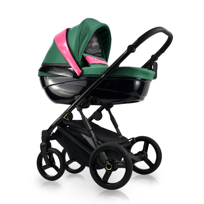 Carucior Copii 3 In 1, Reversibil, Complet Accesorizat, 0-36 Luni, Bexa Glamour Verde Smarald Pjbgl10