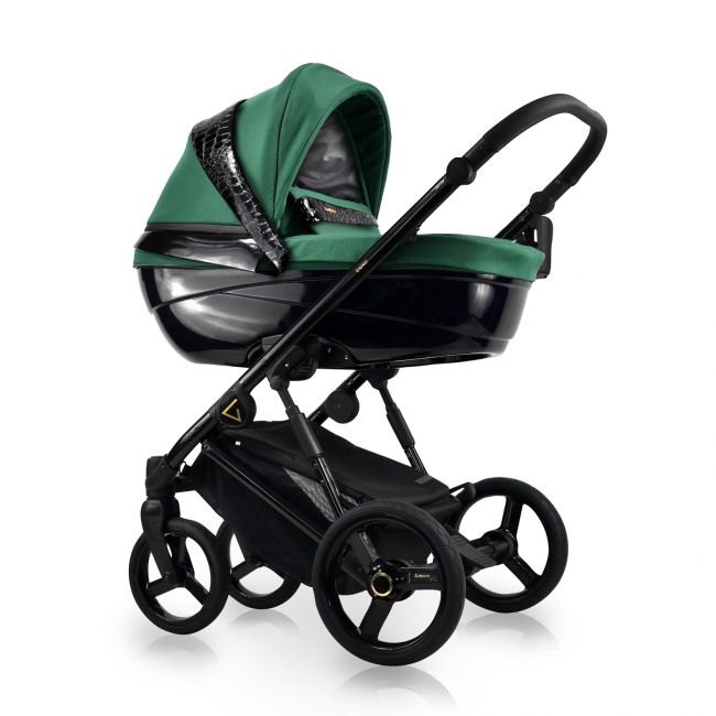 Carucior Copii 3 In 1, Reversibil, Complet Accesorizat, 0-36 Luni, Bexa Glamour Verde Smarald Pjbgl10