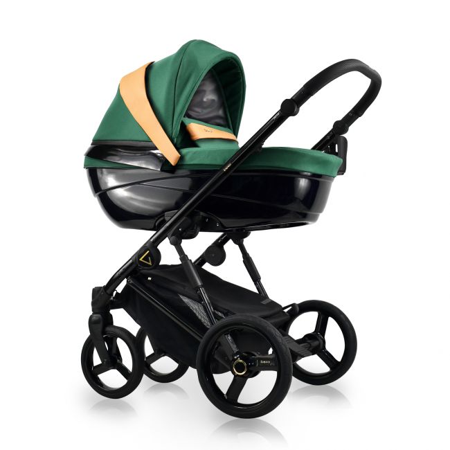 Carucior Copii 3 In 1, Reversibil, Complet Accesorizat, 0-36 Luni, Bexa Glamour Verde Smarald Pjbgl10