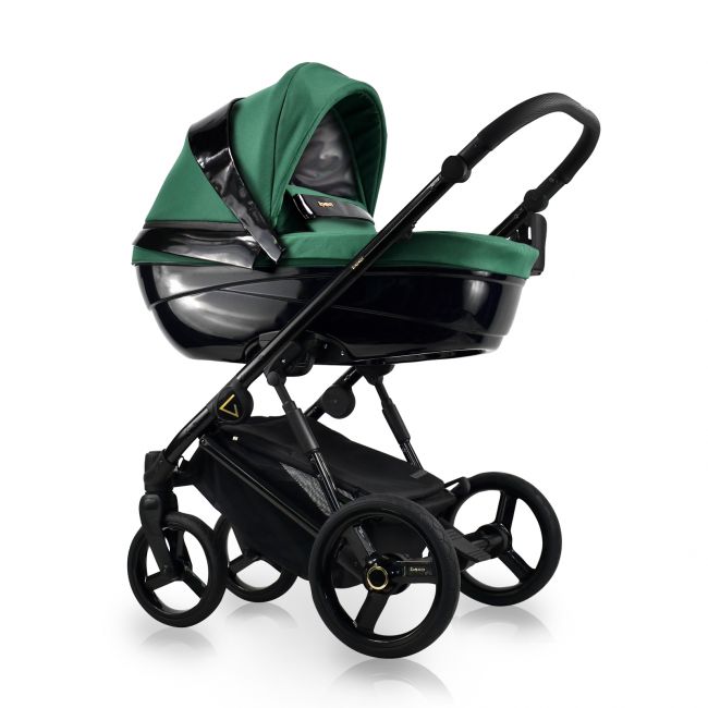 Carucior Copii 3 In 1, Reversibil, Complet Accesorizat, 0-36 Luni, Bexa Glamour Verde Smarald Pjbgl10