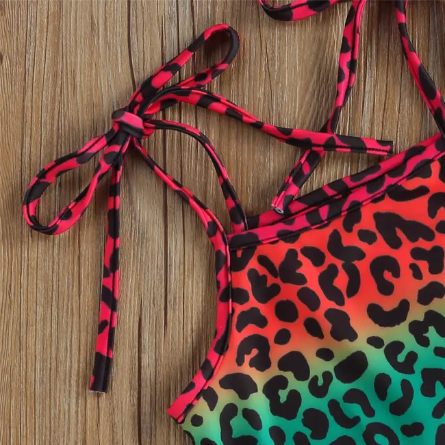 Costum de baie cu volan si bretelute (Marime: 100, Model: Pete roz) JEMdrl47b2ua8