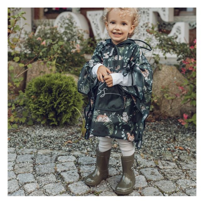Pelerina De Ploaie Pentru Copii, Poncho Pentru Ploaie 1,5-8 Ani ,   Animals Garden Dark Pjb488743
