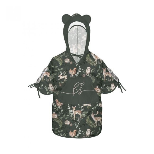 Pelerina De Ploaie Pentru Copii, Poncho Pentru Ploaie 1,5-8 Ani ,   Animals Garden Dark Pjb488743