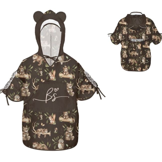 Pelerina De Ploaie Pentru Copii, Poncho Pentru Ploaie 1,5-8 Ani ,   Happy Bear Dark Pjb488712