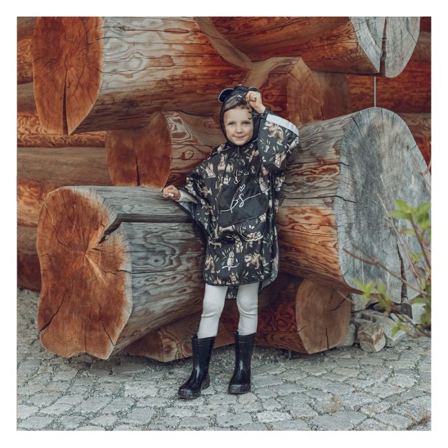 Pelerina De Ploaie Pentru Copii, Poncho Pentru Ploaie 1,5-8 Ani ,   Happy Bear Dark Pjb488712