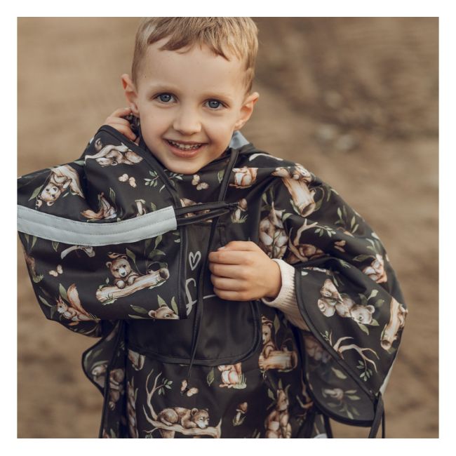 Pelerina De Ploaie Pentru Copii, Poncho Pentru Ploaie 1,5-8 Ani ,   Happy Bear Dark Pjb488712