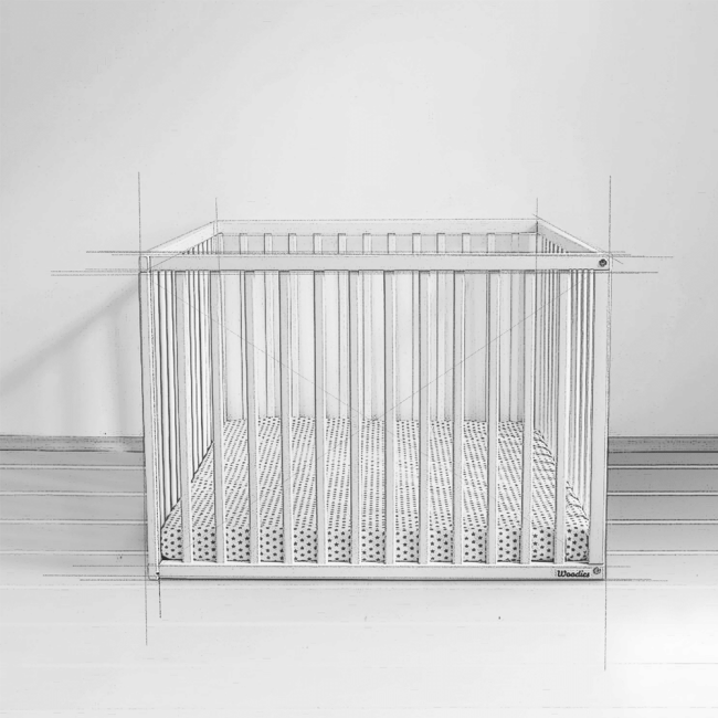 Tarc De Joaca Patrat Din Lemn Alb Pentru Copii Si Bebelusi, Interior 88 X 88 Cm Pjbplaypen_white
