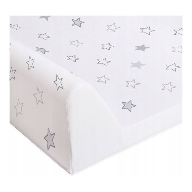 Ceba Baby - Saltea de infasat, Cu Intaritura, 70x50 cm, Happy Stars Grey BYNW-203-066-260