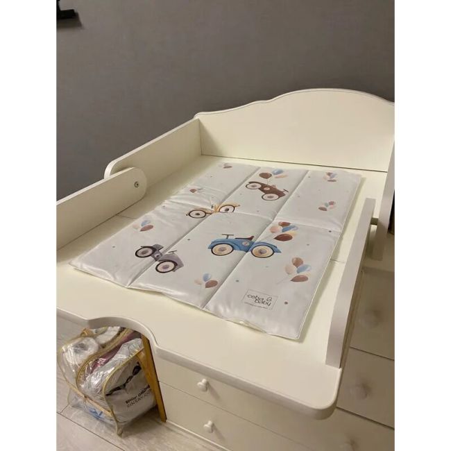 Ceba Baby - Saltea de infasat, Pliabila, 60 x 40 cm, Lolly Polly Peacock BYNW-305-120-608
