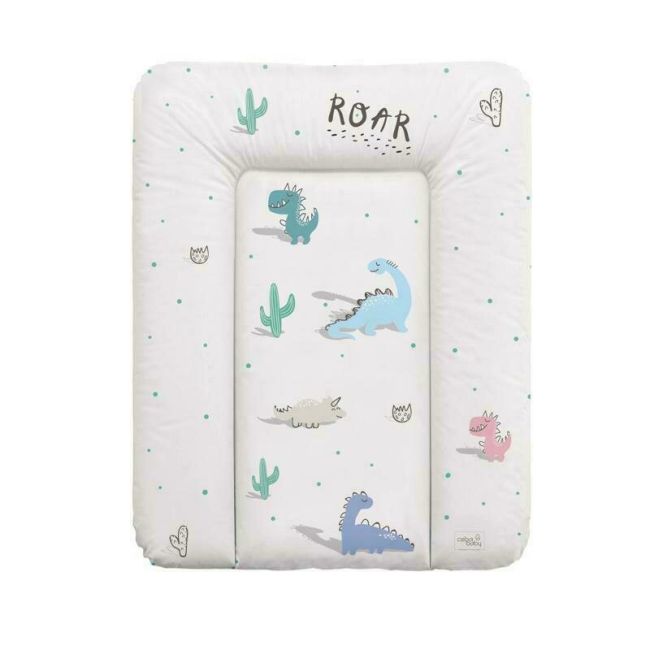 Ceba Baby - Saltea de infasat moale cu dinozauri, Fara ftalati, 70 x 50 cm, Multicolor BYNW-143-121-612