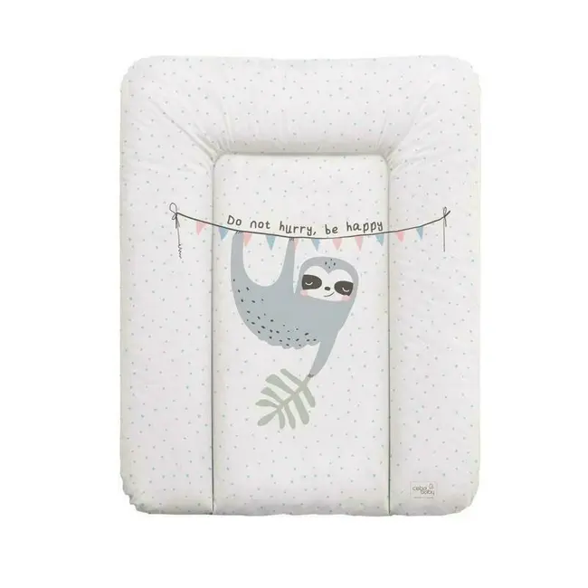 Ceba Baby - Saltea de infasat moale lenesul Candy Andy, Fara ftalati, 70 x 50 cm, Alb/Gri BYNW-143-121-611