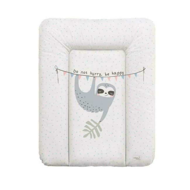 Ceba Baby - Saltea de infasat moale lenesul Candy Andy, Fara ftalati, 70 x 50 cm, Alb/Gri BYNW-143-121-611