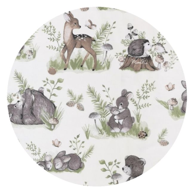 MimiNu - Perna pentru alaptat, Din bumbac certificat Oeko Tex Standard 100, Cu husa detasabila, Cu fermoar securizat, Circumferinta 155 cm, Design, Calm Forest Natural BYN6426972016360