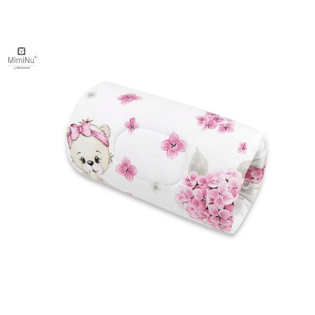 MimiNu - Perna pentru alaptat tip manson, Din bumbac certificat Oeko Tex Standard 100, 25 cm, Design, Pink Ballerina BYN6426972013994