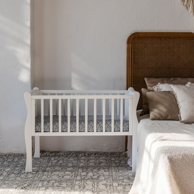 Patut Balansoar, Co-sleeping Din Lemn, Noble Alb 90 X 40 Cm Pjbcribnoblewskids