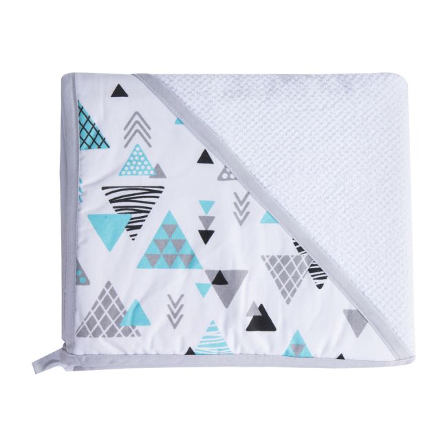 Prosop De Baie Pentru Bebelusi Din Bumbac, Cu Gluga, Alb Cu Figurine Colorate, 100 X 100 Cm Pjbp_bum_white-6020