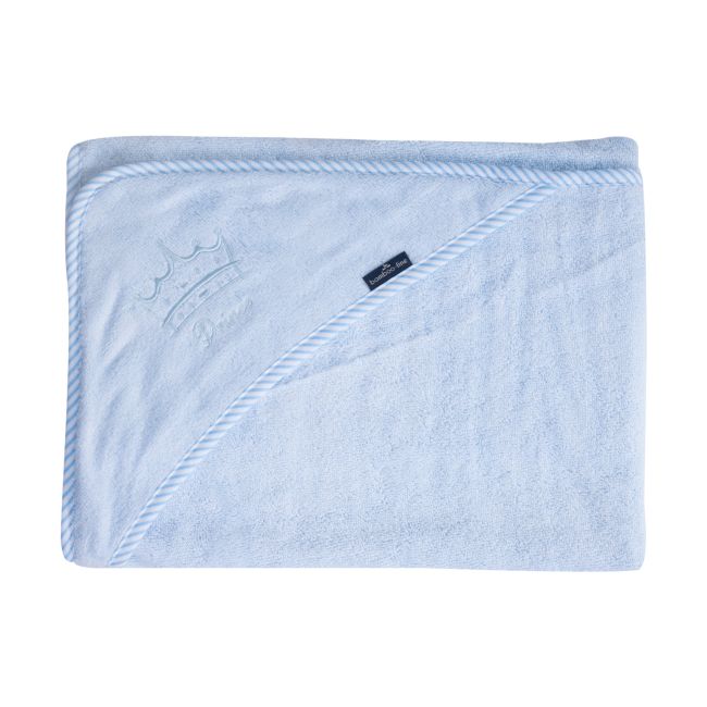 Prosop Din Fibra De Bambus Cu Gluga Pentru Bebelusi Si Copii, Hands-free, Prince Blue, 85x85cm Pjb21029