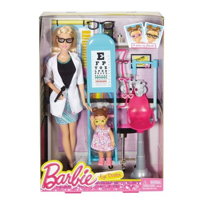 Papusa Barbie oftalmolog Mattel BRB Doctor Playset CMF42