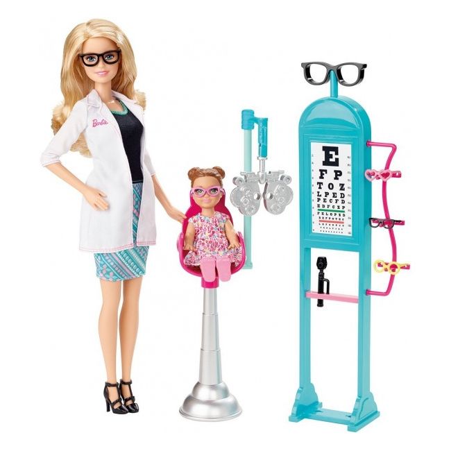 Papusa Barbie oftalmolog Mattel BRB Doctor Playset CMF42