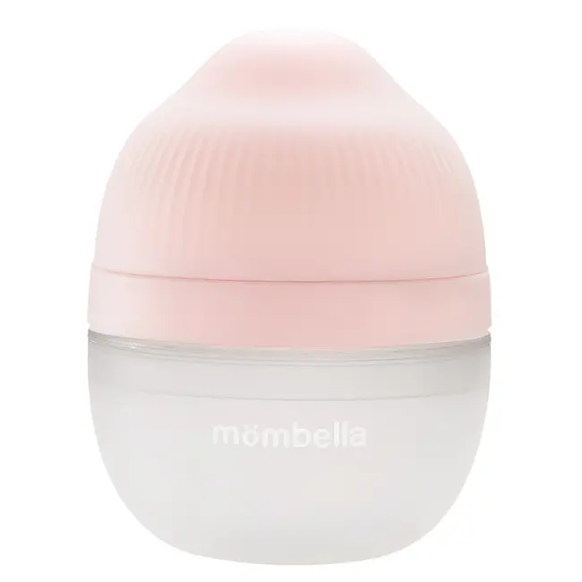Biberon Anticolici Mombella Breast-Like, 120ml, Tetina S flux lent, 100% Silicon, Old Roze KRT8138