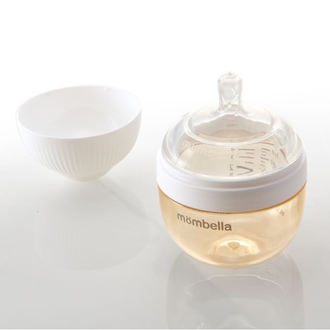 Biberon Anticolici Mombella Breast-Like, 120ml, Tetina S flux lent, PPSU, Ivory KRT8140